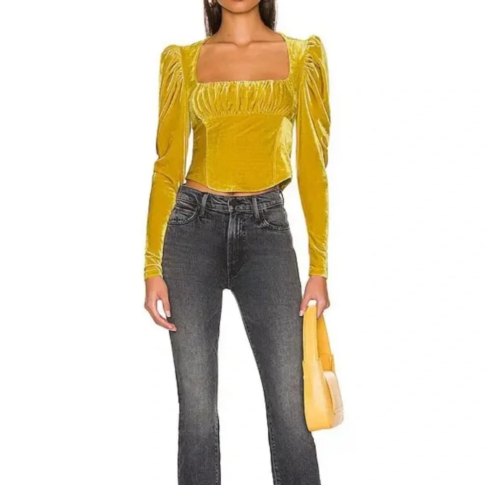 FREE PEOPLE‎ X REVOLVE Hold Me Top in Glistening Gold